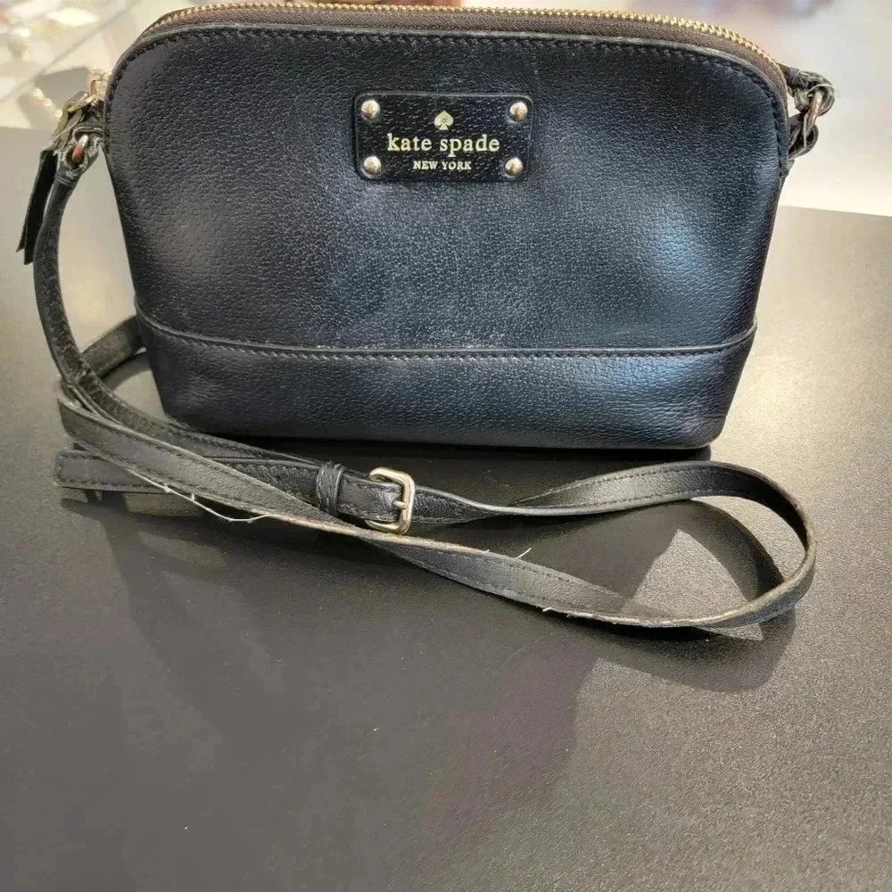 Kate Spade Hanna Berkeley Black Leather Small Crossbody
